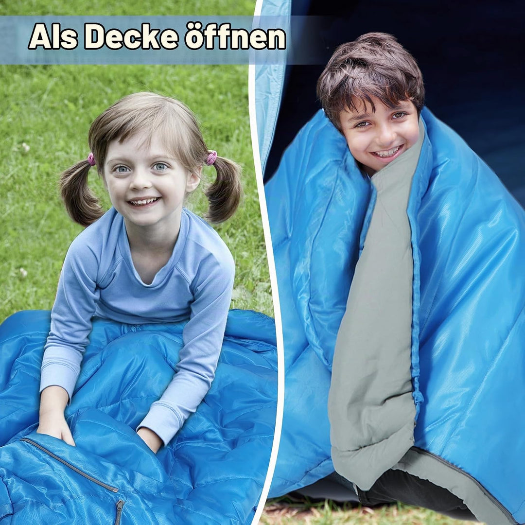 REDCAMP Kinderschlafsack für Jungen und Mädchen 175 x65 cm, Mumienschlafsack Bequem Leicht-Warm mit