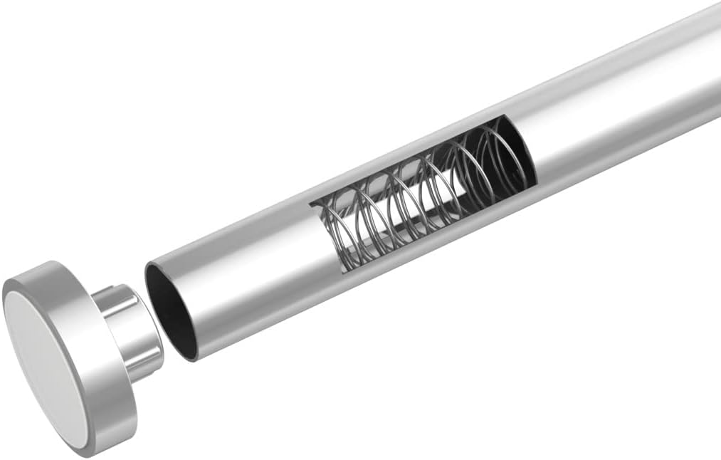 WENKO Teleskop-Duschstange Luz, ausziehbare Duschvorhangstange inkl. Wandadapter zum Klemmen, einfac
