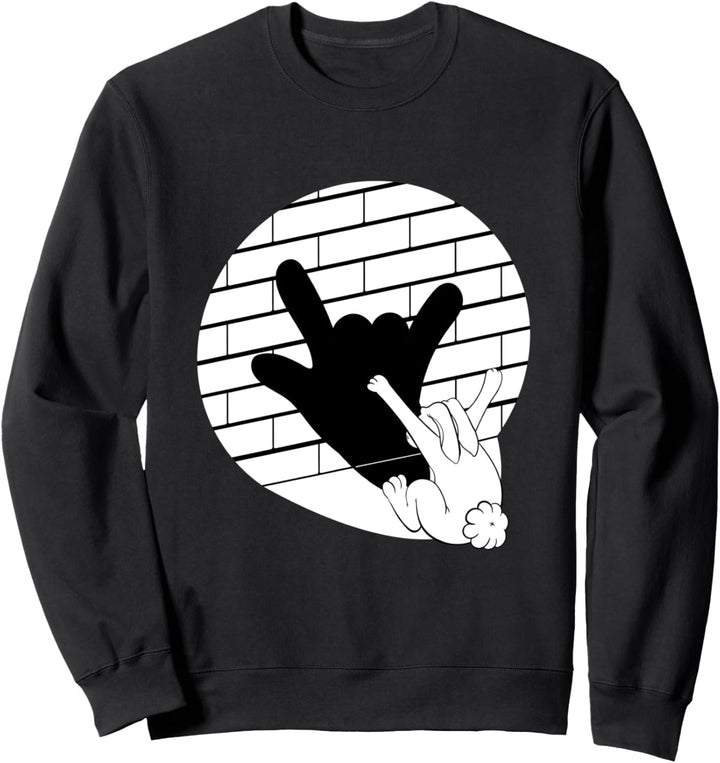 Hase Schattenfigur Kaninchen Pulli als Party Sweatshirt