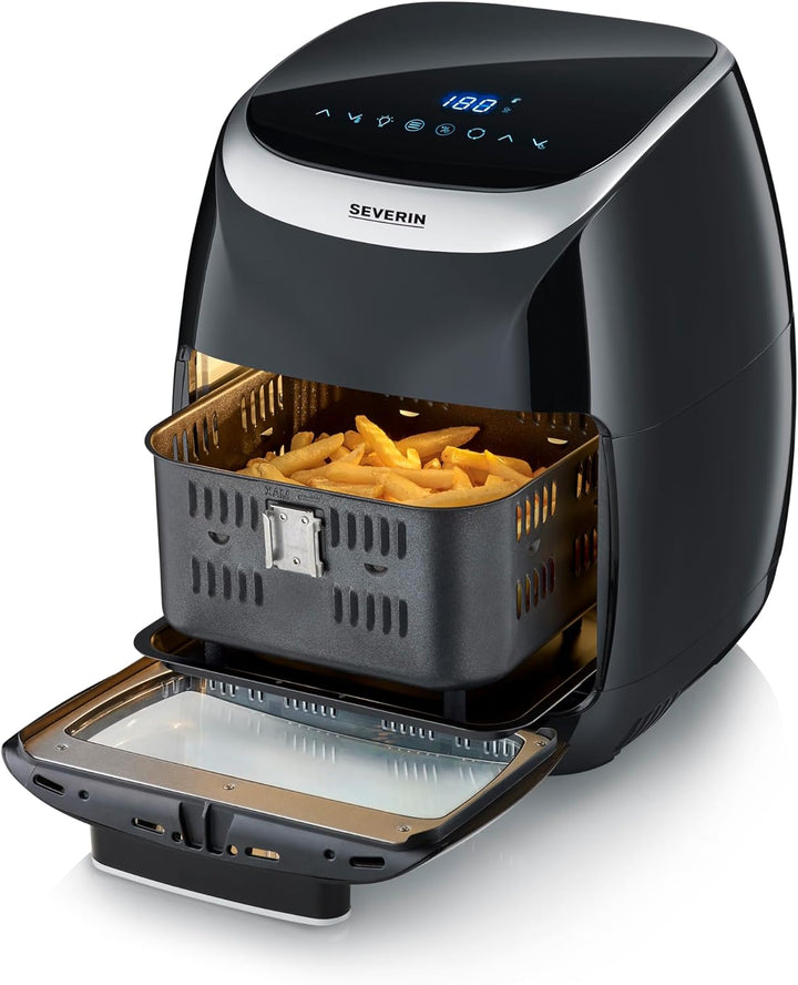 SEVERIN Multi Heissluftfritteuse mit 11 Liter Fassungsvermögen, Heissluft Fryer mit umfangreichem Zu
