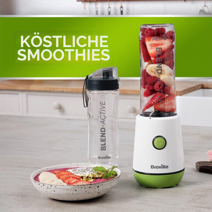 Breville Blend Active VBL252 persönlicher Mixer und Smoothie-Maker, 350 W, Familienpackung, 4 tragba