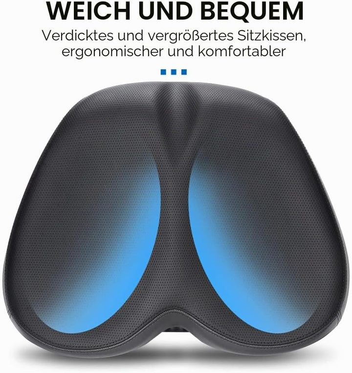 Lixada West Biking Ergonomischer Fahrrad-Ersatzsattel, weich, breiter, Dicker, Rennrad-Kissen, Langs