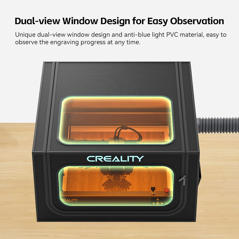 Laser Engraver Enclosure 2.0 Protective Cover Compatible with Creality Engraving Machine- Fireproof,