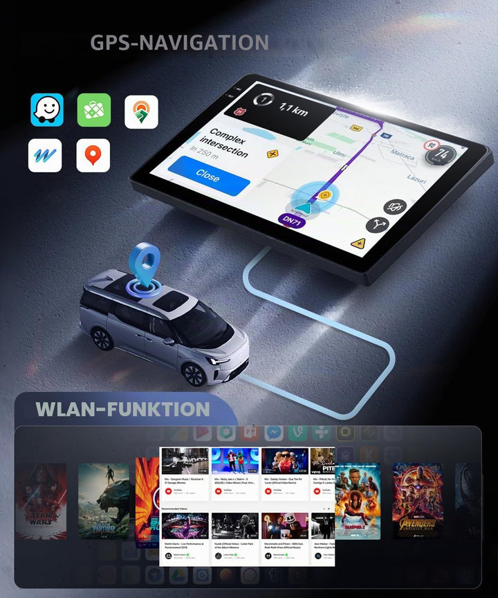VECHTEL 4G+128G Autoradio Android 15 für VW Crafter 2017-2021, 10.1 Zoll In-Cell HD Touchscreen mit