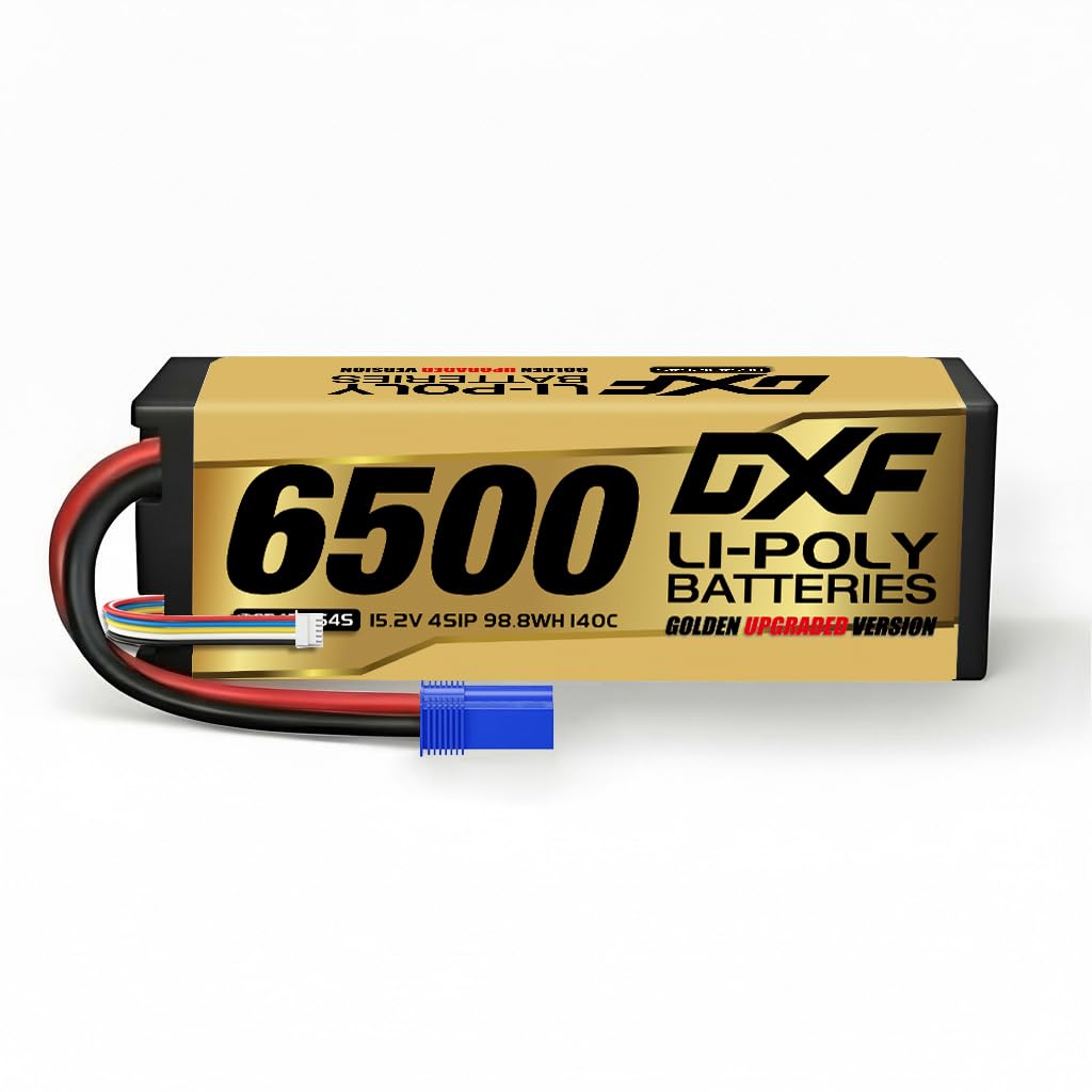 DXF Hochvolt, 4S, 6500 mAh, 15,2 V, 140C, Hardcase mit EC5 Spina per 1:8 Scala RC Auto, Multi-Rotor,