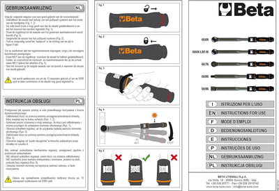Beta 667N/20 Drehmomentschlüssel mit Signalgebung, Einfachknarre (für links- und rechtsgängigen Anzu