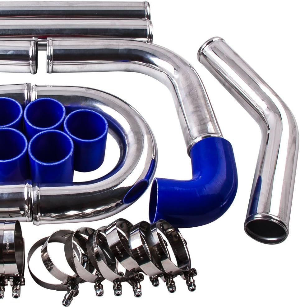 maXpeedingrods 2.5 INCH 64MM Aluminium UNIVERSAL INTERCOOLER PIPING KIT Pipes Klemme luftkühler Turb