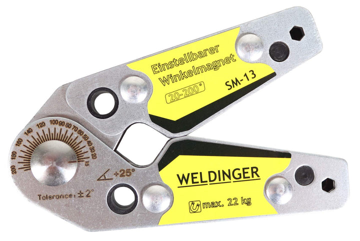 WELDINGER SM-13 verstellbarer Winkelmagnet Schweissmagnet einstellbare Winkel 20-200° Haltekraft bis