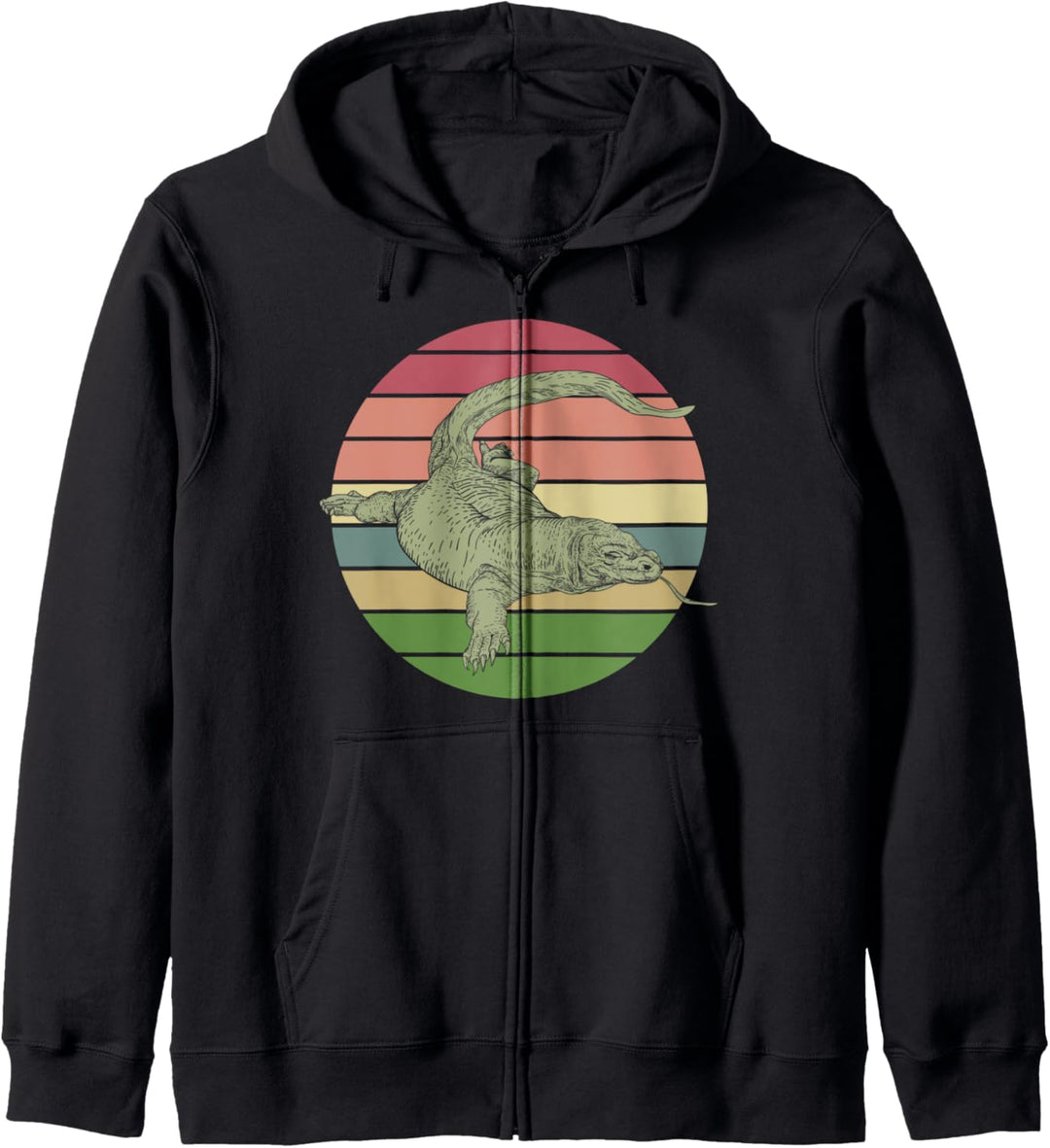 Indonesien Reptil Komodo Drache Waran Retro Komodowaran Kapuzenjacke
