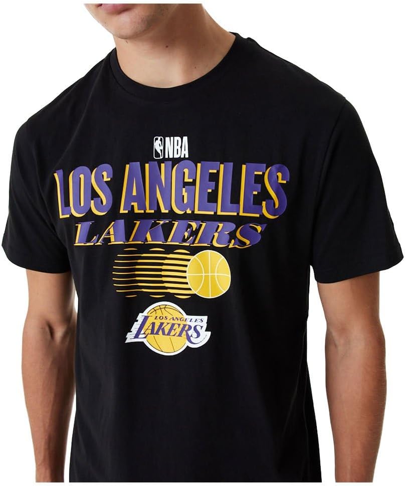 New Era Herren NBA Team Graphic Tee Loslak Blktrp T-Shirt mit kurzen Ärmeln XL Schwarz, XL Schwarz