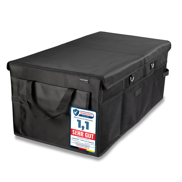 LIONSTRONG® Kofferraum-Organizer Box – Faltbare & rutschfeste Aufbewahrungsbox mit Tragegriffen und