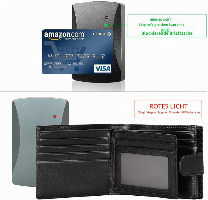 GAEKEAO Geldbörsen Herren Geldbeutel Portmonee mit Münzfach &amp; RFID Schutz Wallet, Kartenetui Karten