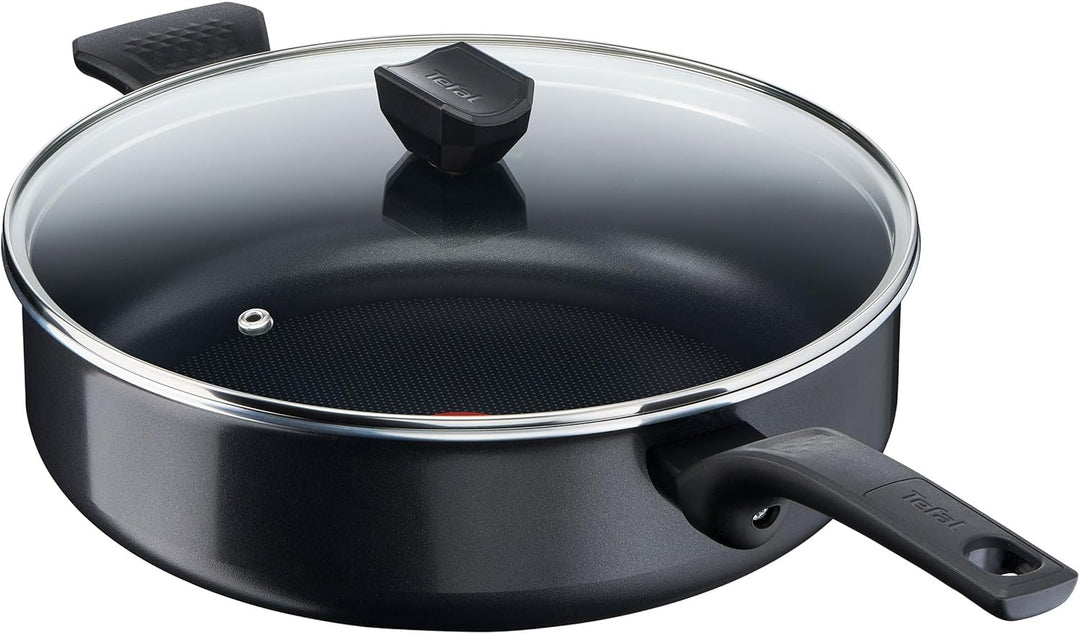 Tefal B5553733 Easy Cook & Clean Schmorpfanne 28 cm, Antihaftbeschichtung, Thermo-Signal Temperaturi