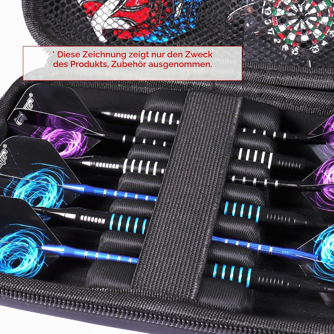 CyeeLife-dartpfeile Tasche für 6 Dartpfeile Softdarts und Steeldarts,Dart case Tragetasche Zubehör B