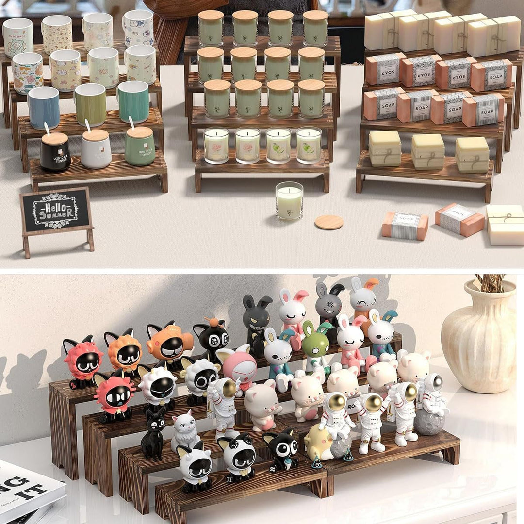 4 Tier Display Ständer, Holz Regal Organizer Tortenständer für Cupcakes, Schreibtischständer Präsent