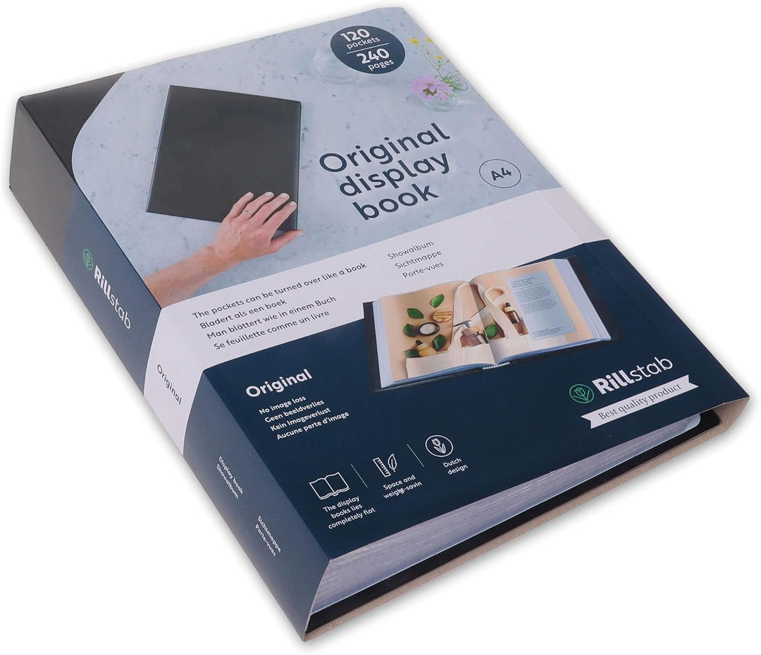 Rillstab 99004 Sichtbuch "Original" DIN A4, 120 Hüllen, schwarz