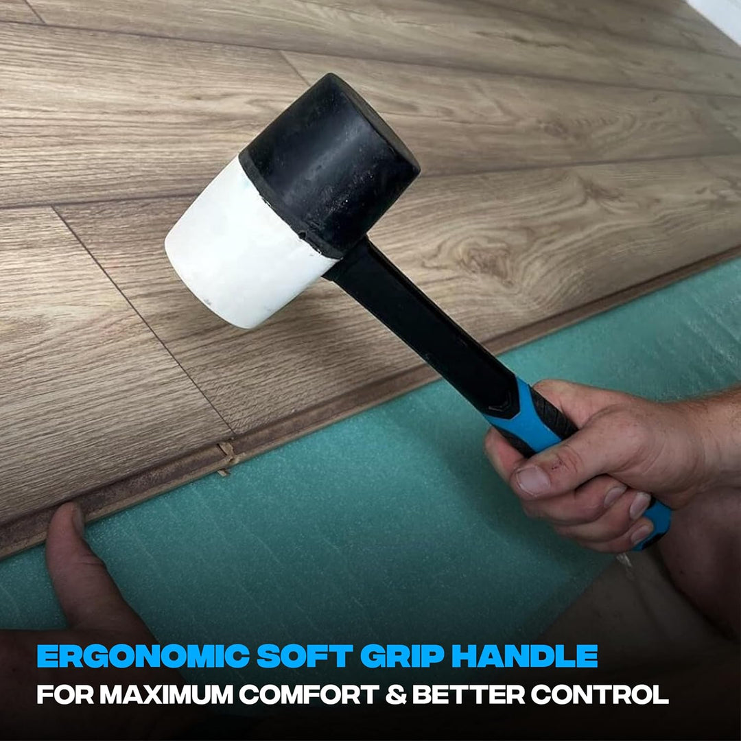 OX Combination Rubber Mallet - 24 oz 24 oz Black & White, 24 oz Black & White