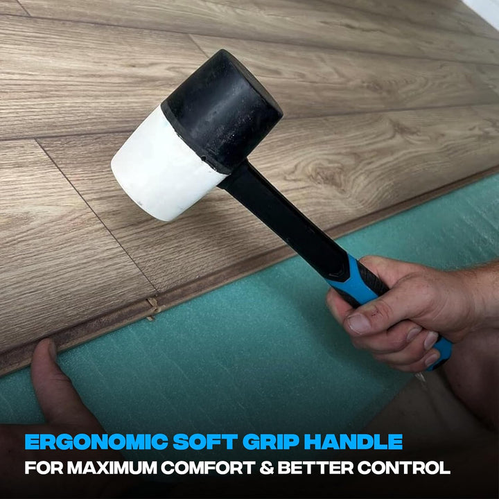 OX Combination Rubber Mallet - 24 oz 24 oz Black & White, 24 oz Black & White