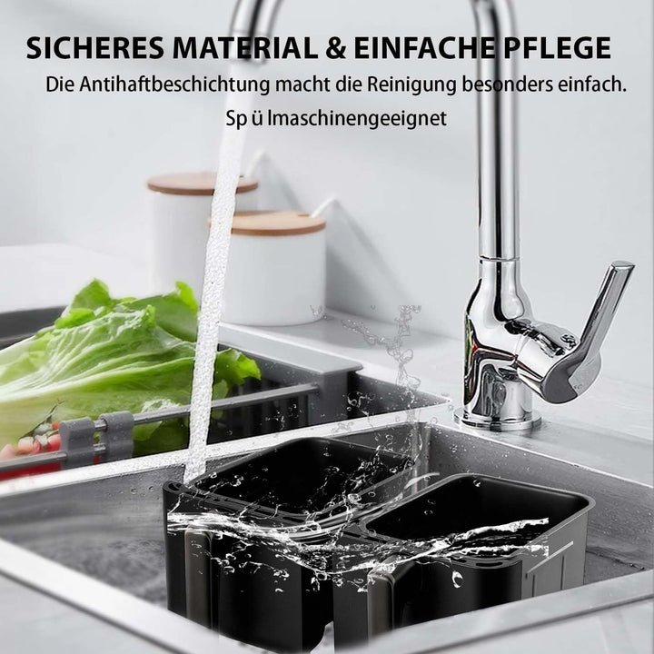 Heissluftfritteuse 2 kammern mit Sichtfenster, 8L Airfryer, 2 Fächer, 12-in-1, Touchscreen, Spülmasc