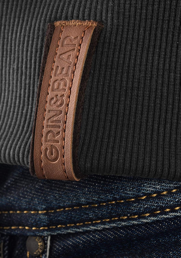 Grin&Bear Herren Kapuzenpullover Kapuzenjacke Hoodie mit Kontrast Kapuze GEC475 M Anthrazit, M Anthr