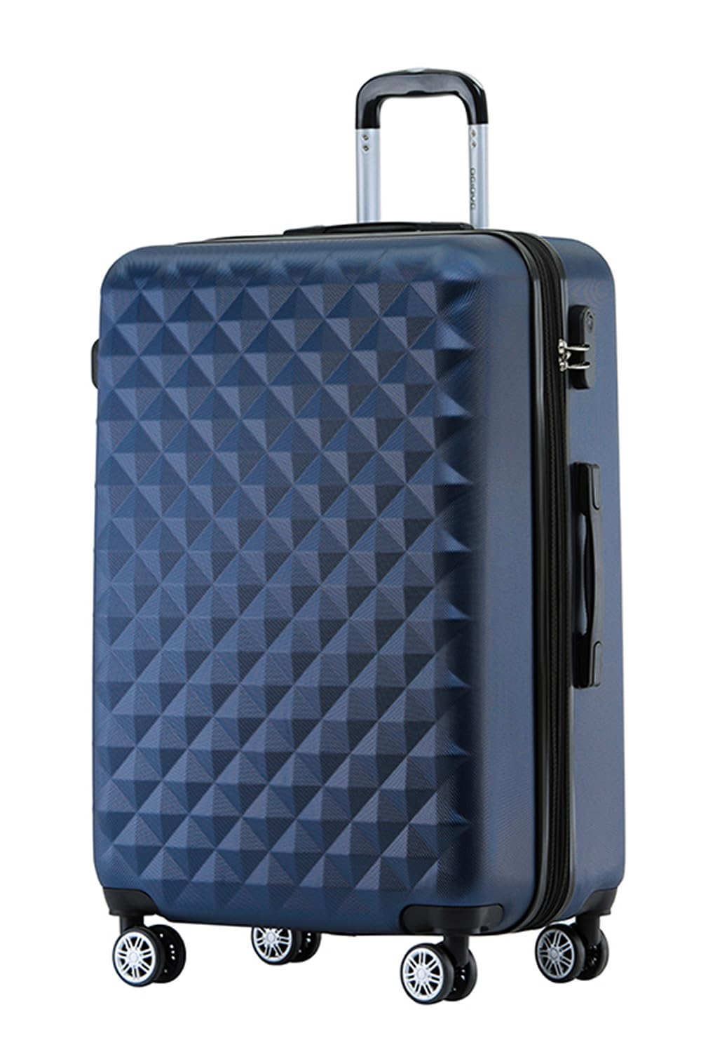 BEIBYE Zwillingsrollen 2066 Hartschale Trolley Koffer Reisekoffer Gepäck M-L-XL-Set (Dunkelblau, L),