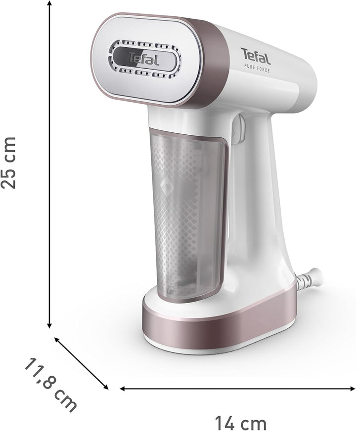 Tefal Pure Force 2-in-1 Dampfbürste, vertikal Dampfen, horizontal Bügeln, 12 Min. ununterbrochenen D