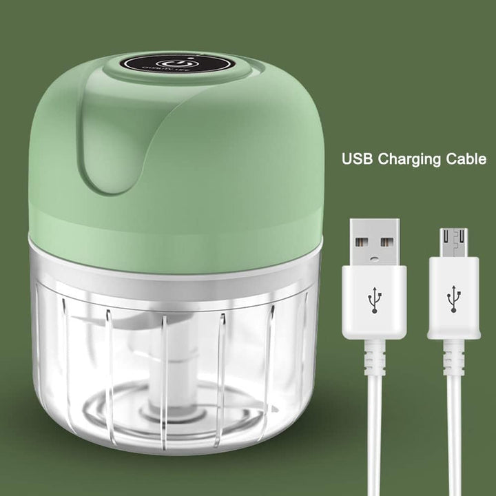 Elektrische Küchenmaschine Zerkleinerer, Kabellose Mini-Knoblauchhacker, 250ML USB Wiederaufladbare