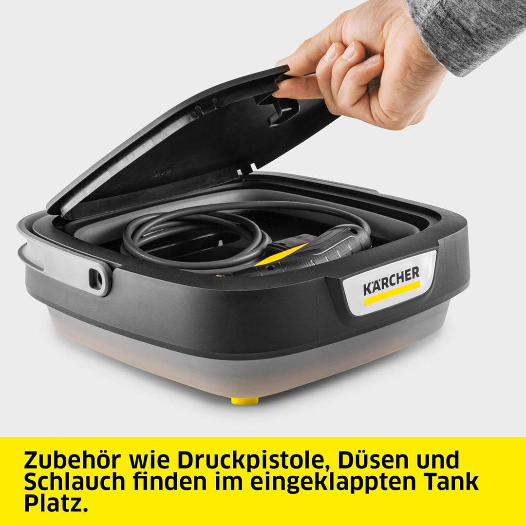 Kärcher Druckreiniger OC 3 Foldable, Mobile Reinigung für Fahrrad, Camping und Garten, Niederdruck,
