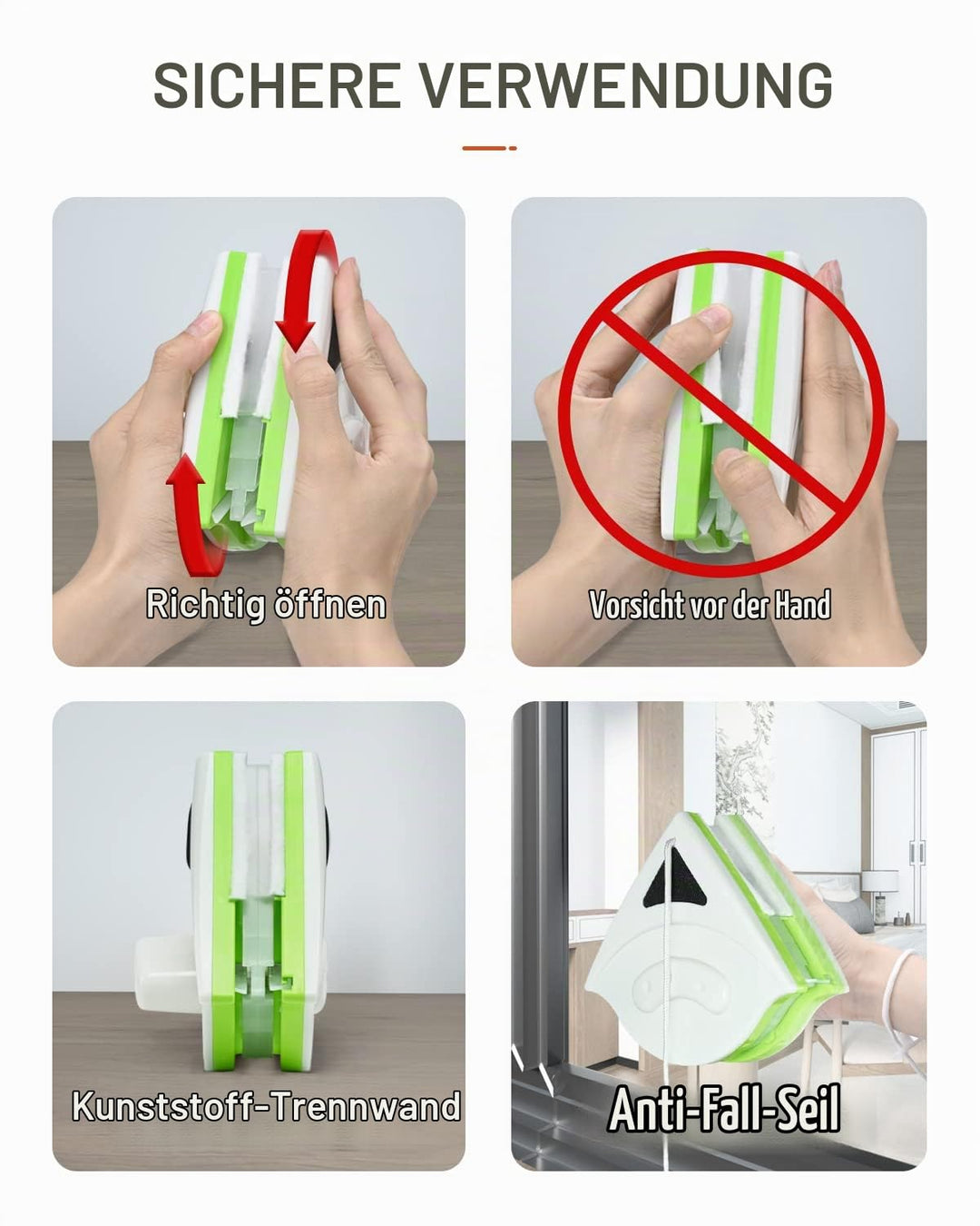 Baffect Startseite Double Side Magnetic Window Cleaner Ultra Strong Beide Seiten-Glaswischer Werkzeu