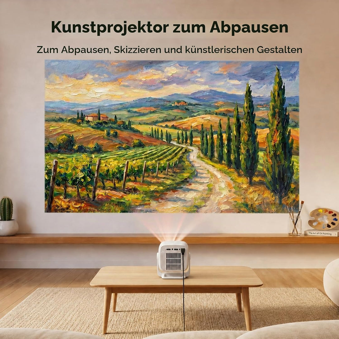 Caydo P2 Kunst-Projektor mit Drehfuss, integrierter Zeichen-App für Künstler, Autofokus &amp; Trapezkorr