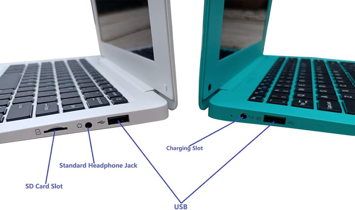 Bigmachine Laptop Computer Mini 10 Zoll Quad Core Powered by Android 12 Netbook 64GB Kleiner mit WiF