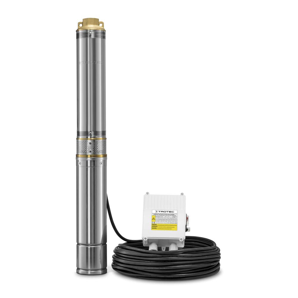 TROTEC Tiefbrunnenpumpe TDP 5500 E, Förderleistung: 6.000 l/Std, Gehäuse aus rostfreiem Edelstahl, I