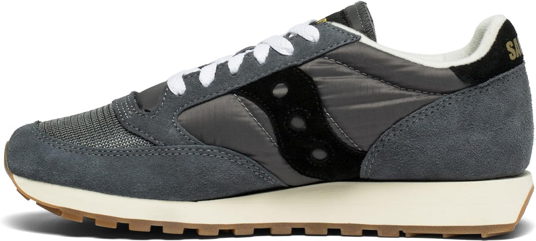 Saucony Jazz Original Vintage Herren Sportschuhe 35.5 EU Grey Black, 35.5 EU Grey Black