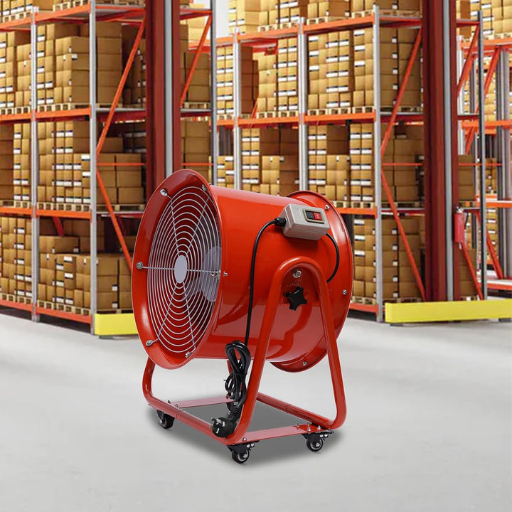 czyuRachel Industrielüfter, 220v 1100w Bodenventilator Tragbarer Ventilator Hallenlüfter Ø 47cm Indu
