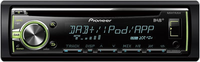Pioneer DEH-X6800DABAN Schwarz 200 W – Multimedia Receiver fürs Auto (schwarz, 1 DIN, 200 W, CD, CD-