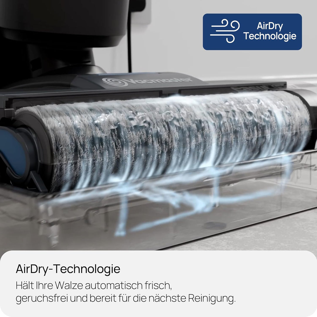 Vacmaster EasyClean HVA Hartbodenreiniger. Kabelloser All-in-One-Staubsauger und Wischmopp für Nass-