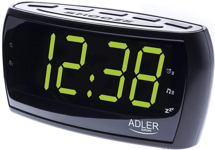 Radiowecker Uhrenradio Uhr Wecker AM/FM Radio Helligkeitsregler mit extra grossem Display Single, Si