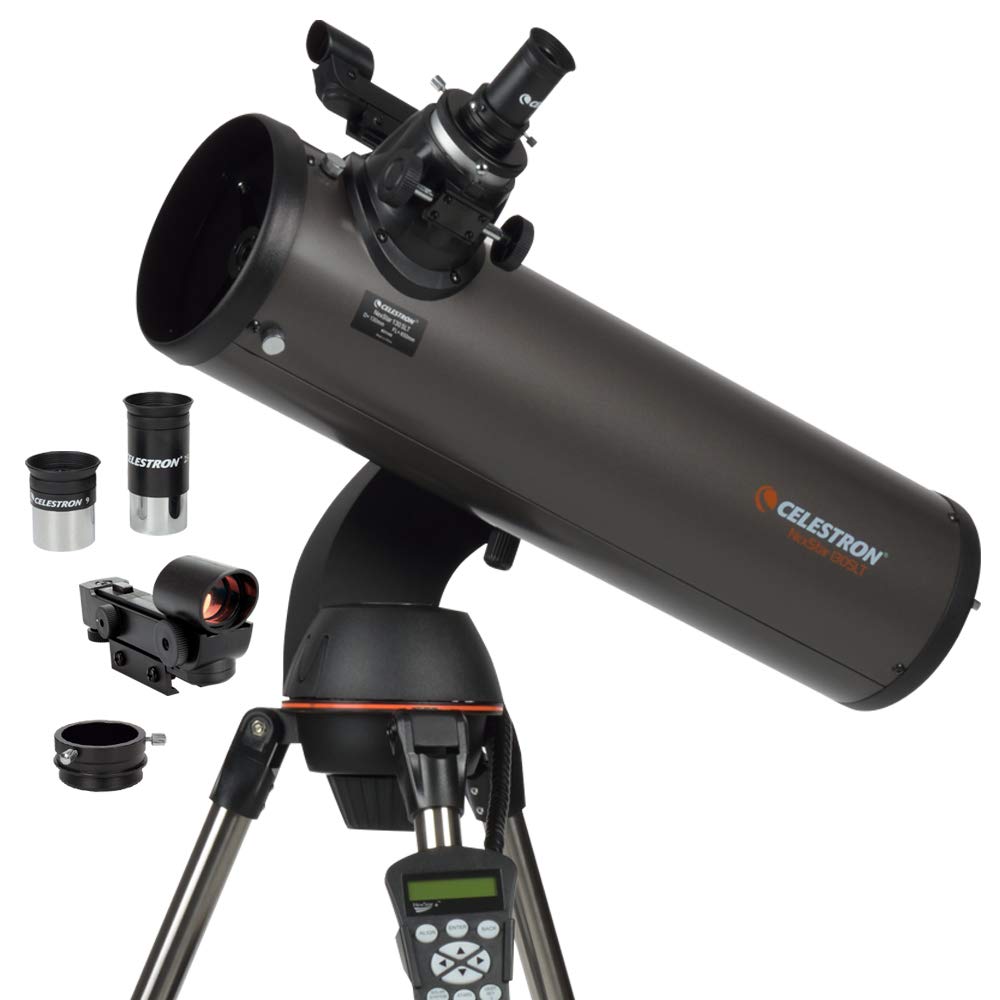 Celestron 31145 NexStar 130SLT-Mak tragbares, motorbetriebenes Newtonsches Spiegelteleskop mit schne