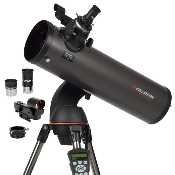 Celestron 31145 NexStar 130SLT-Mak tragbares, motorbetriebenes Newtonsches Spiegelteleskop mit schne