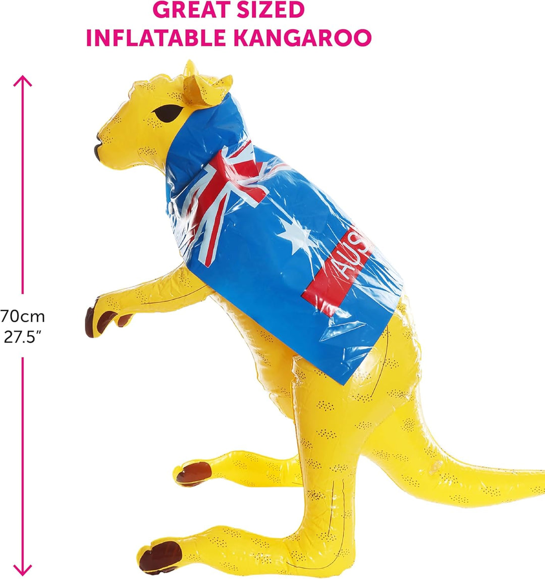 I LOVE FANCY DRESS LTD Aufblasbare gelbe Känguru-Requisite – 70 cm hoch australische Känguru-Requisi