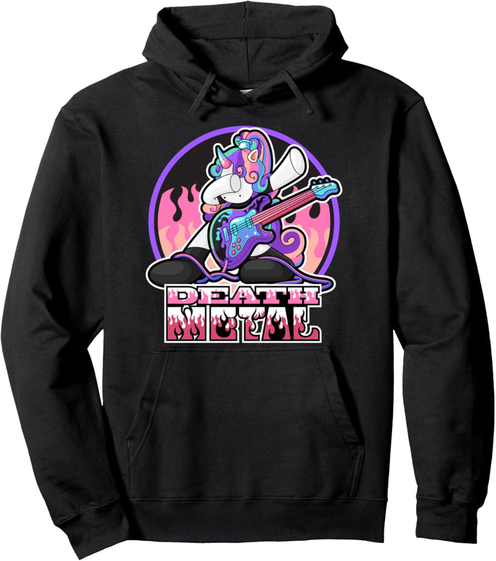 Lustige Einhorn Death Metal-Geschenke Fans Pullover Hoodie