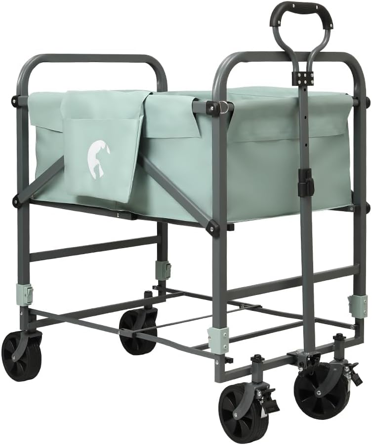 Faltbare erhöhte Badewanne für Hunde und Katzen, Wagen aus Eisen, PVC, Höhe verstellbar 83,5 – 105 c