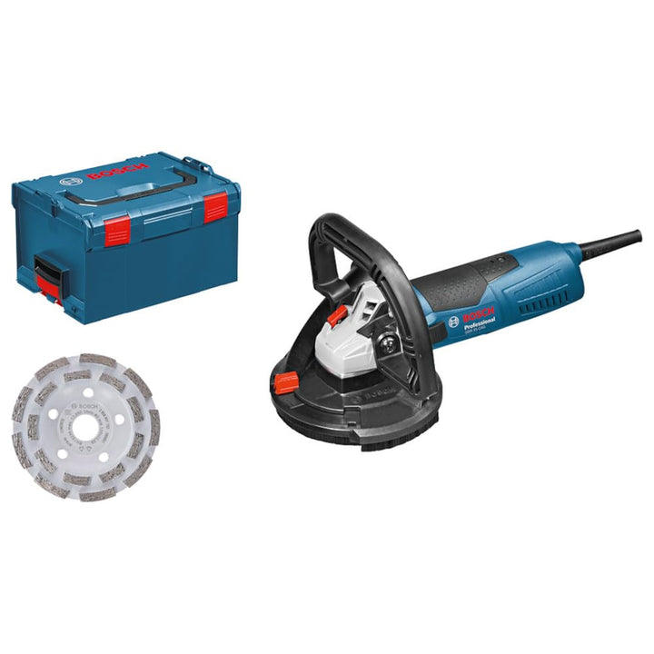 Bosch Professional Betonschleifer GBR 15 CAG (1.500 Watt, Leerlaufdrehzahl 9.300 Min-1, Diamanttopfs