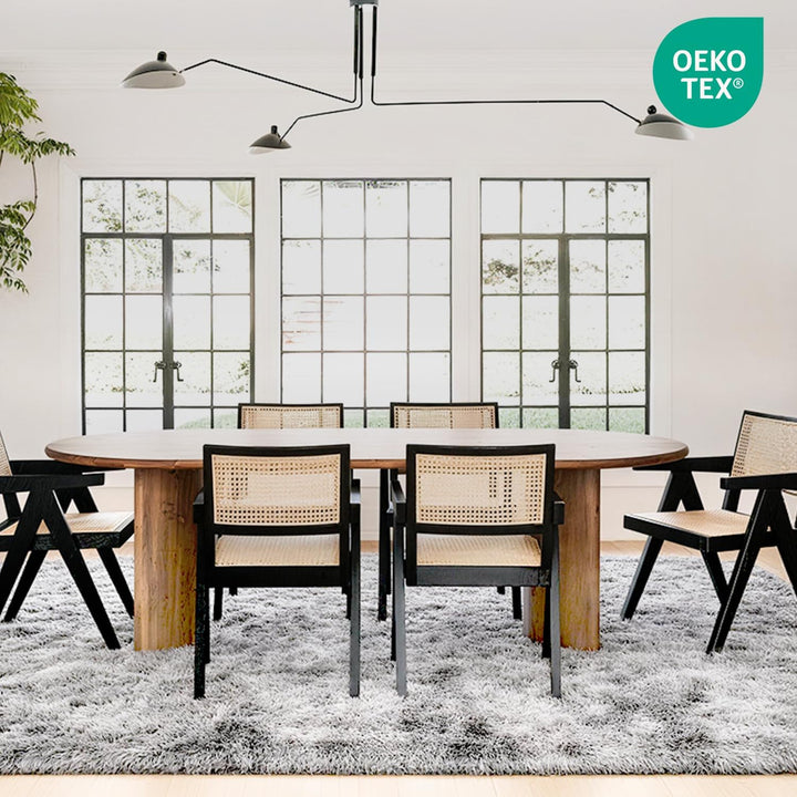 MARATIP Plüsch Teppich,Flauschiger Teppich Rund,grosse Grösse modernes Wohnzimmer,Kinder Mädchen,wei