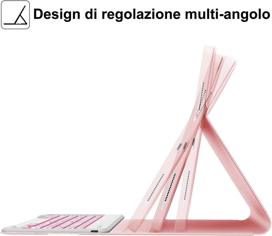 IVEOPPE Tastatur für iPad Pro 12,9, Hülle mit Tastatur für ipad Pro 6. Generation, Bluetooth QWERTZ