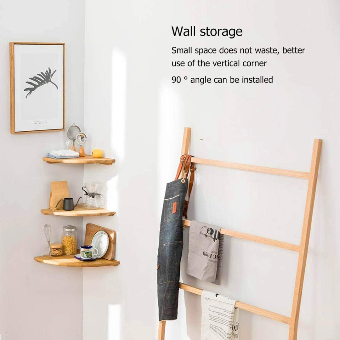 BESPORTBLE 23 cm Holz Eckregal Fächerförmige Ecke Schwimmbrett Veranstalter Display Lagerung Wandreg