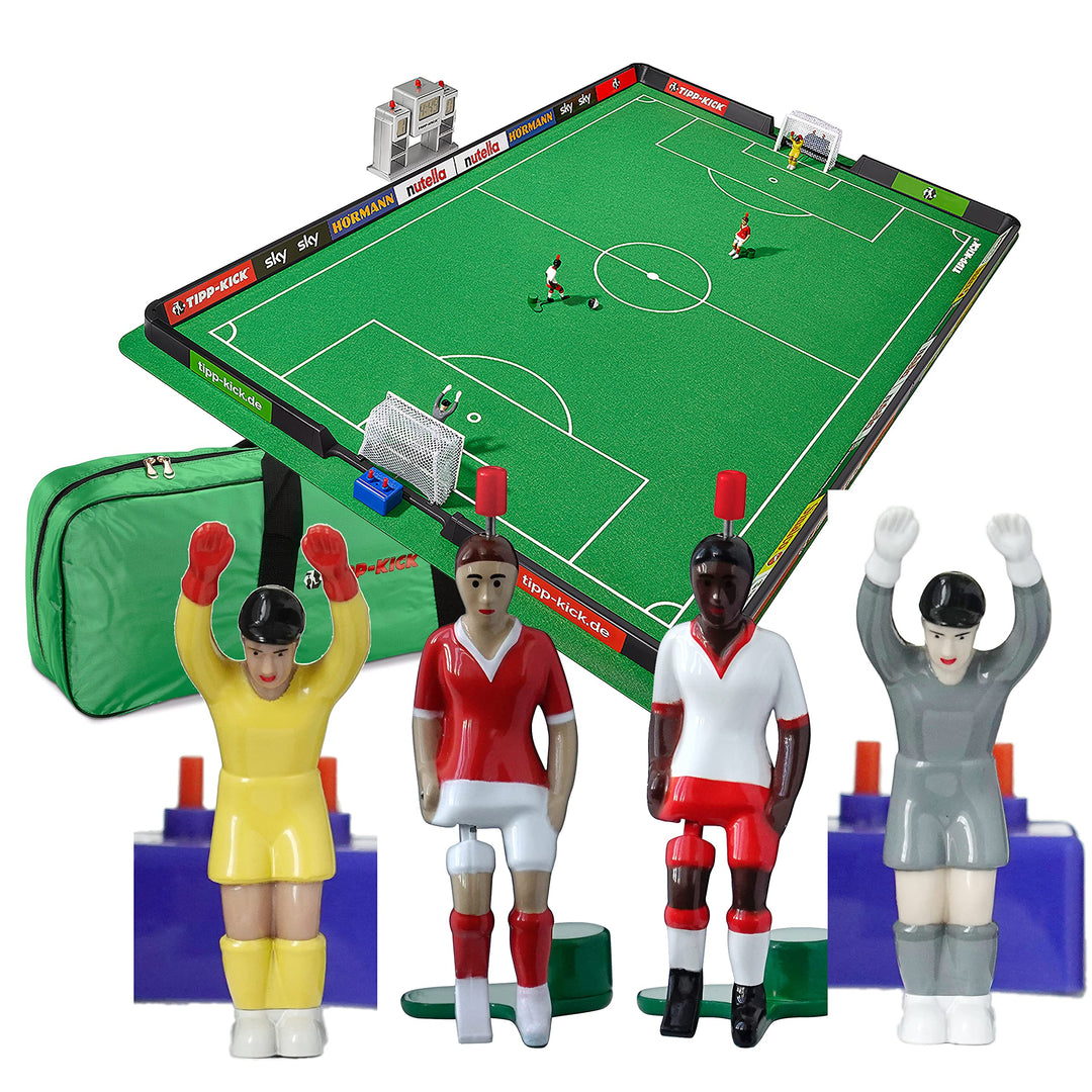 TIPP-KICK Spiel Super Cup Suisse Tischfussball-Set - Fussball-Spiel mit extra-grossem Spielfeld inkl