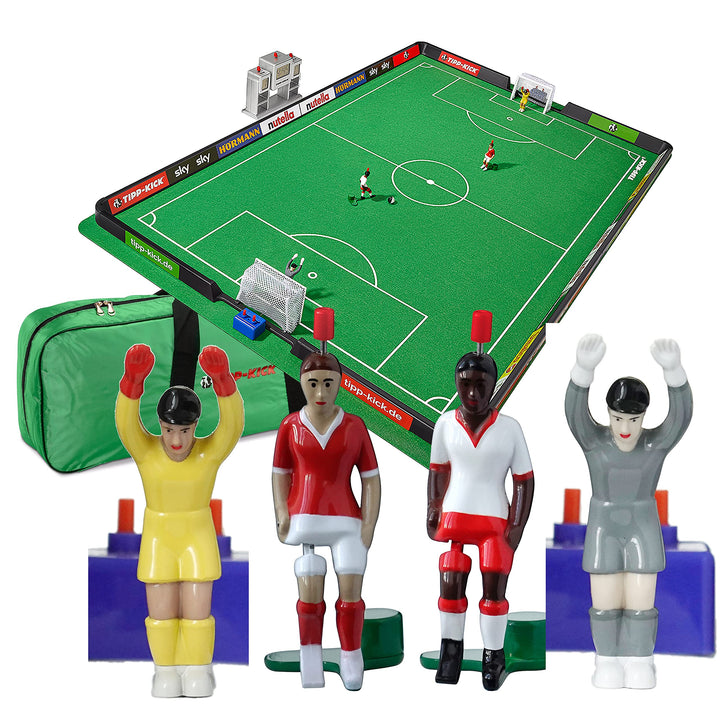 TIPP-KICK Spiel Super Cup Suisse Tischfussball-Set - Fussball-Spiel mit extra-grossem Spielfeld inkl