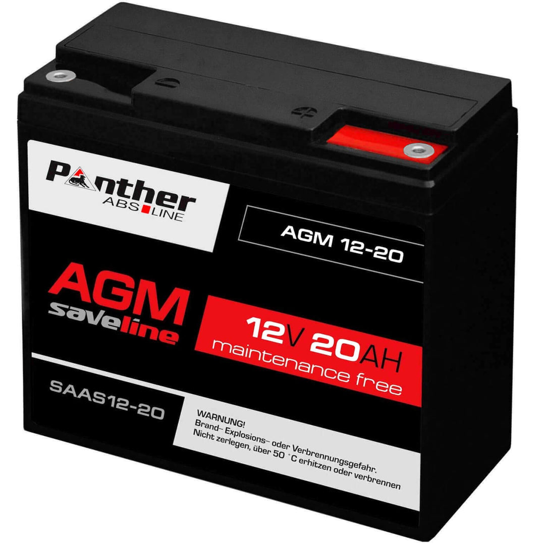 Panther Akku AGM 20Ah 12V Bleiakku USV Batterie ersetzt 17Ah 18Ah LC-RD1217P