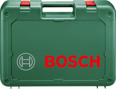 Bosch Bandschleifer PBS 75 AE Set (750 Watt, im Koffer) + Schleifband-Set 9tlg. (verschiedene Materi